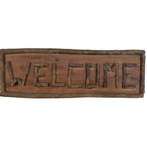 Vintage Wooden Welcome Sign Vintage Handmade Country Primitive, Rustic Porch